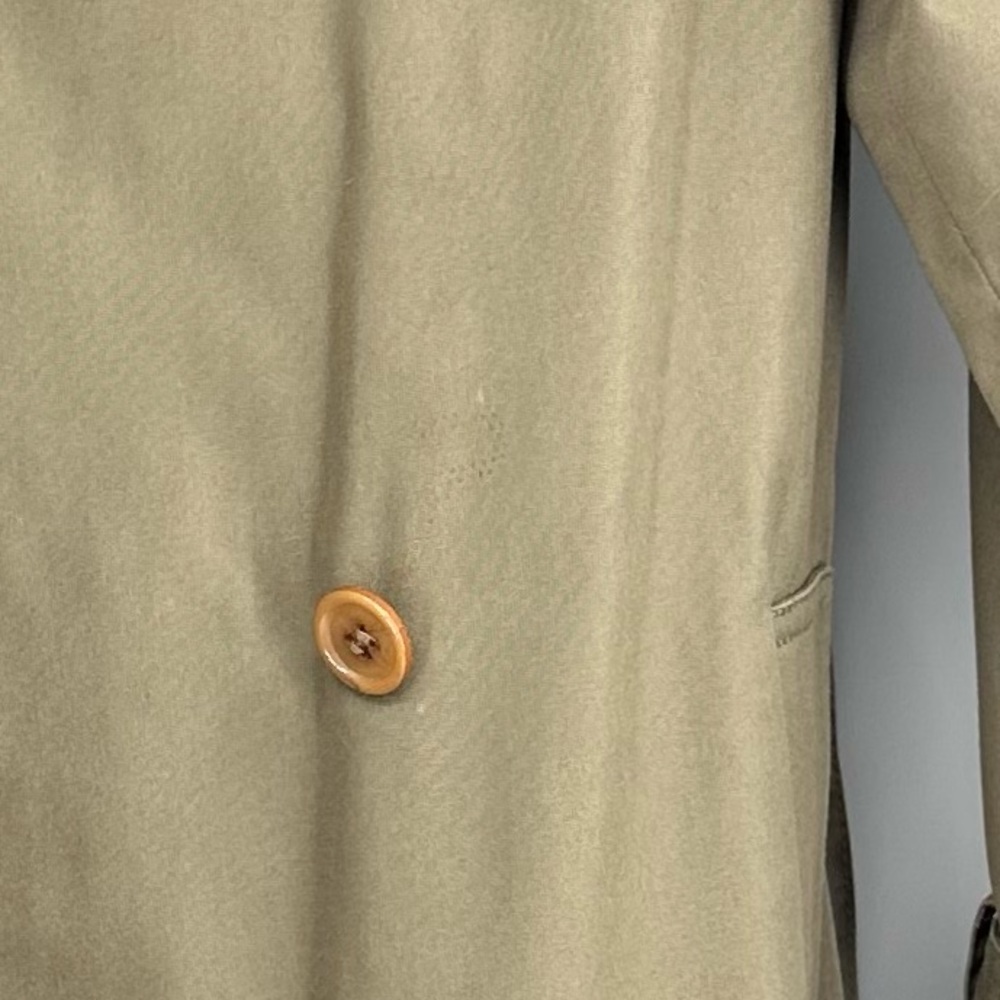 Saks Fifth Avenue Vintage Trench Coat Khaki Tan Size 14 - Picture 10 of 10